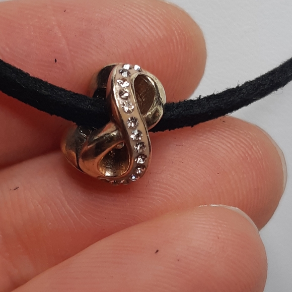 Rose Gold Plated Sterling Silver Charm Necklace - Picture 5 of 8